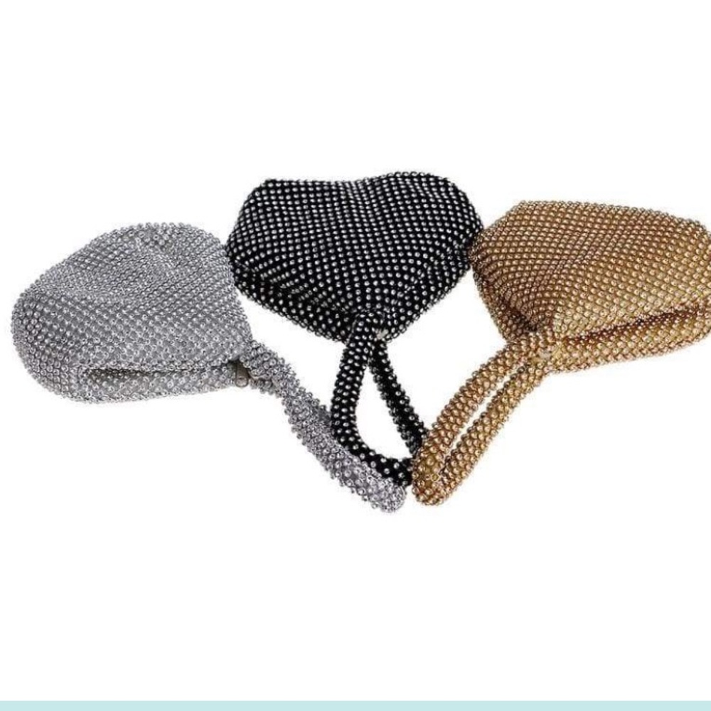 Soft beaded Evening clutch purse bag